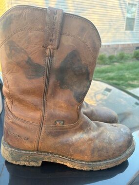 Justin Boots Brown Leather Work Boots